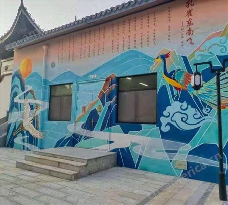 三治文化墙绘彩绘手工绘画墙面绘画服务设计美化空间