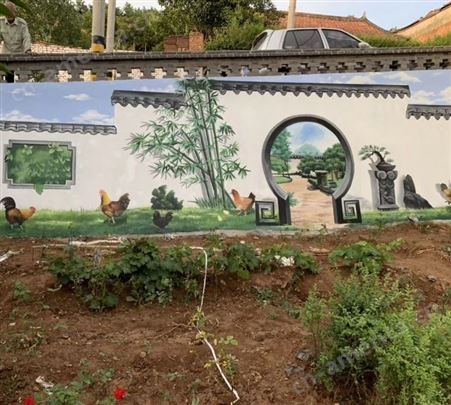 儿童乐园景区墙体彩绘 墙面涂鸦绘画设计工程