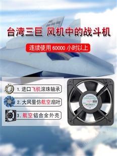 中国台湾三巨 12038 散热风扇220V 机柜 电柜 配电箱 电焊机 轴流风机