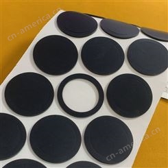 黑色网格硅胶圆垫 防滑橡胶垫片 自粘硅胶脚垫 消音减震硅胶垫片
