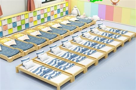 幼儿园午睡实木床 早教中心 托管班小床单人床叠叠床