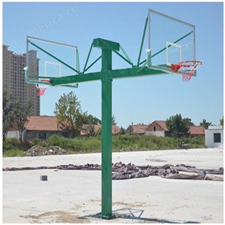 华丽体育凹箱篮球架厂家供应 户外学校液压升降篮球架 成人户外凹箱篮球架