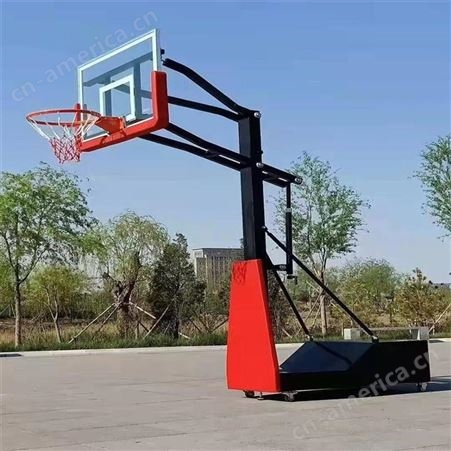 华丽体育篮球架厂家 电动液压篮球架户外成人篮球架可移动升降液压篮球架