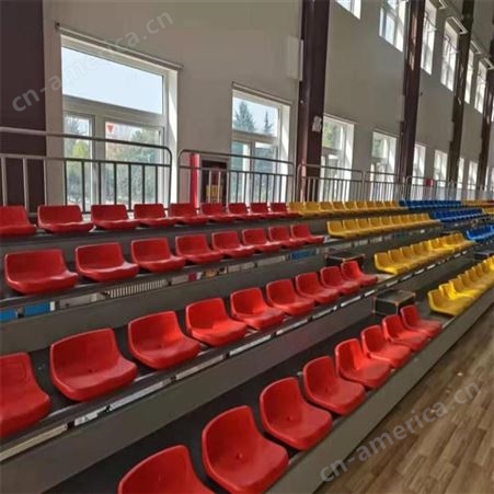 华丽体育供应学校体育场馆活动伸缩看台座椅足球场看台椅多色可选