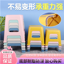 塑料凳子加厚成人家用客厅高凳矮凳熟胶PP方凳