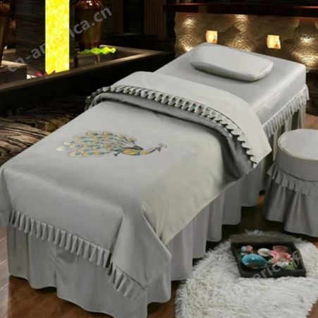 荷兰尼烫画款 床罩四件套 美容床罩四件套 美容院专用 聚酯纤维（涤纶）