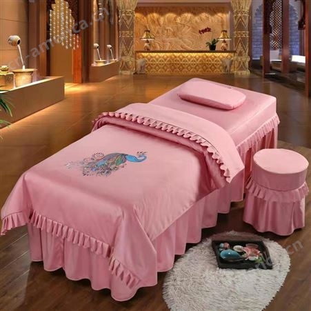 荷兰尼烫画款 床罩四件套 美容床罩四件套 美容院专用 聚酯纤维（涤纶）
