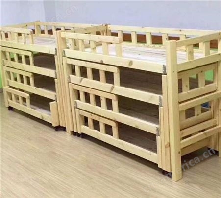 蕴力康体 幼儿园实木床四层推拉儿童床早教中心松木午睡床