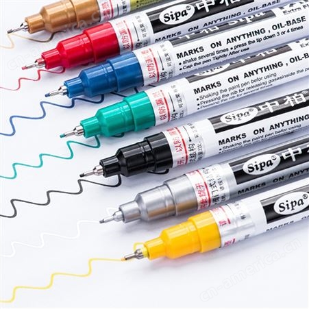 12支装SP150中柏油漆笔0.7mm极细针管彩笔签到笔diy卡纸手绘高光