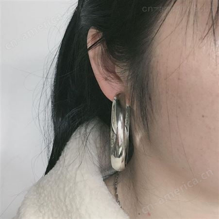 厂家供应不锈钢简约饰品圈圈耳环耳钉 女士个性钛钢耳饰耳钉现货定制
