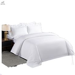 生产全棉民宿布草 宾馆用贡缎白色纯棉枕套 40支加厚加密枕头套