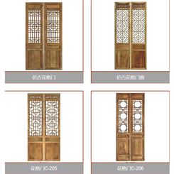 精雕刻木制作门窗 复古门头门窗 仿古门头门窗设计定制